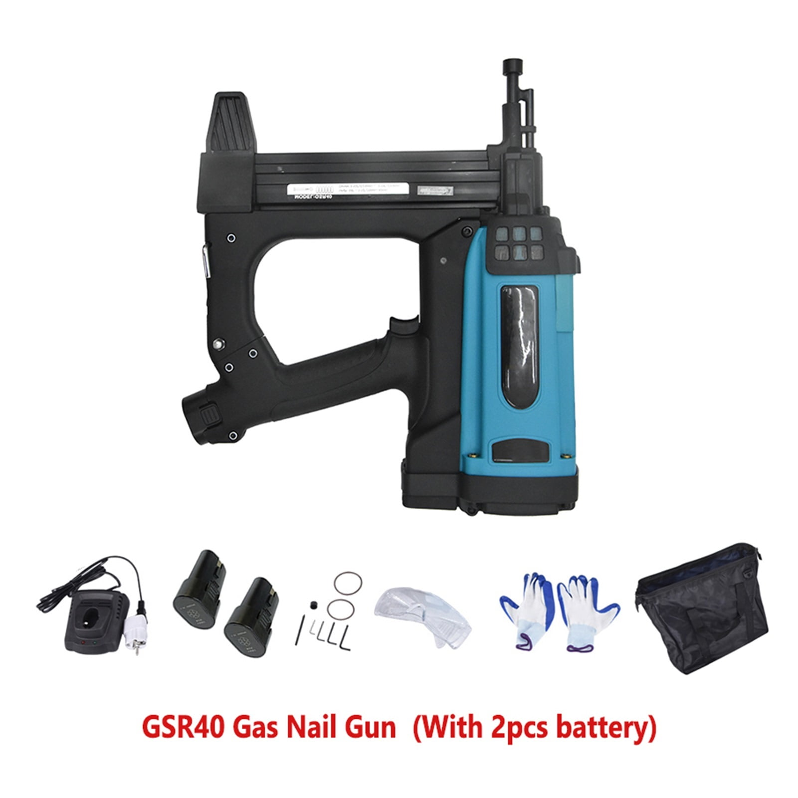 Pneumatic Nail Gun 7. 2V Lithium Battery Gas Nail Gun Steel Air Stapler Pneumatic Tools For Frame And Trunking