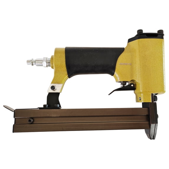 Pneumatic Nail Gun Fixing the Back Plates Photo Picture Frames
