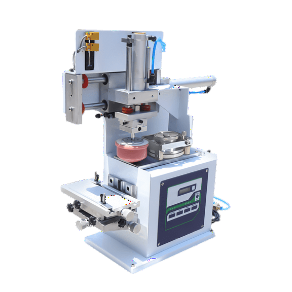 Pneumatic Pad Printing Machine, 50W, Adjustable 100x250mm Work Table, Max 2200 Prints/Hour, Intelligent Control, Energy-Efficient & Quiet Operation
