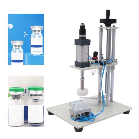 Pneumatic Punch Bottle Sealing Crimper Adjustable Height Capper Press Machine