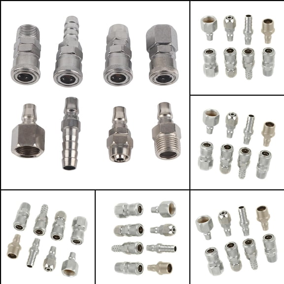 Pneumatic Quick Connectors 1/2" , Rust,Resistant Air Compressor Hose Kit