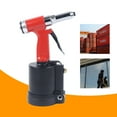 thumbnail image 1 of Pneumatic Rivet Gun with 4 Nozzles & Wrenches, 1/4" Max Rivet Size, 1200kgf Pulling Force, Air Riveter Tool for Aluminum, Steel, Stainless – 90–120 PSI, 1 of 10