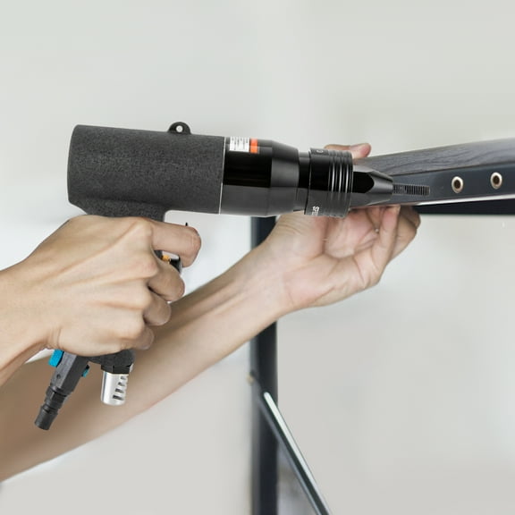 Pneumatic Rivet Nut Gun with 10-24", 1/4", 5/16" & 3/8" Gun Heads, Adjustable Speed 1/4" Air Inlet Rivet Nut Tool Pneumatic Rivet Gun for Body Panels, Bicycle Attachments, Furniture and Decorations