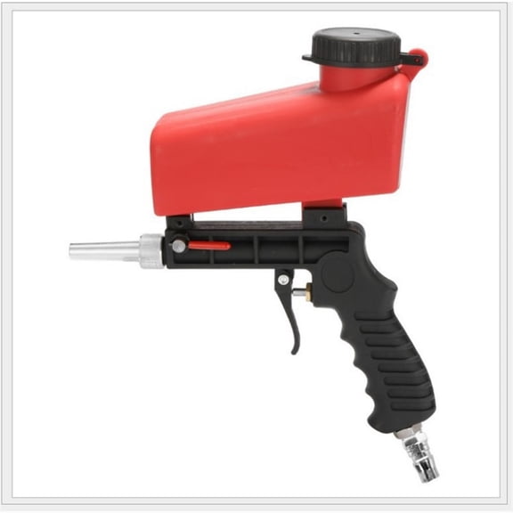Pneumatic Sand Gun Kit, Sandblasting Machine Industrial Adjustable Portable Hand Held Sandred,26.2*29cm)