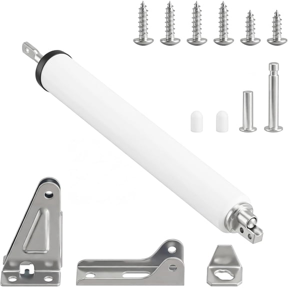 Pneumatic Screen and Storm Door Closer Kit, Heavy Closers Closure forScreen Doors Hardware Replacement, with Bracket & Parts(White)