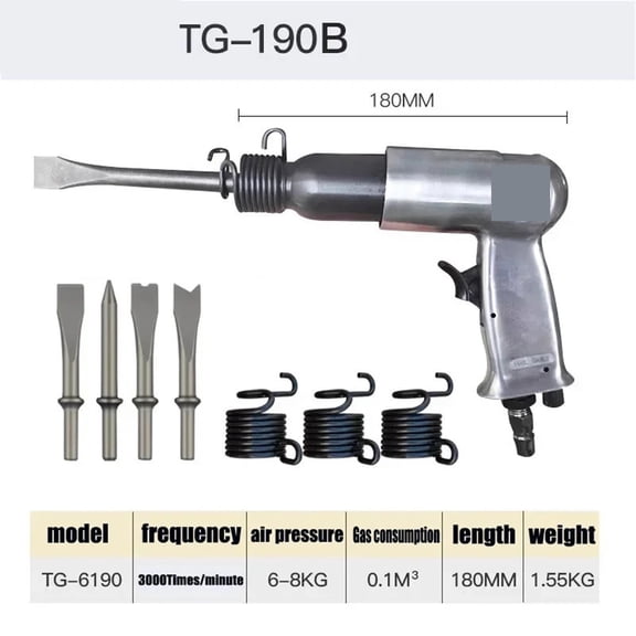 Pneumatic Shovel Impact Gun Multi-function Air Hammer Air Chiseling Rust Remover ,Easy to Use