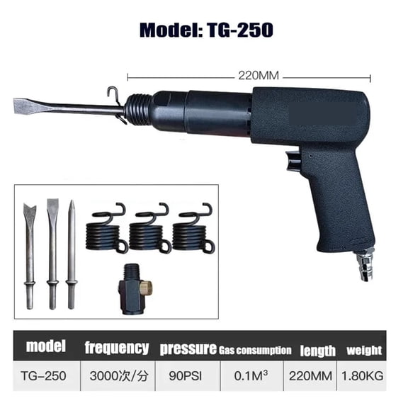 Pneumatic Shovel Impact Gun Multi-function Air Hammer Air Chiseling Rust Remover ,Lightweight Design