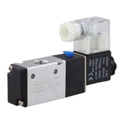 Pneumatic Solenoid Valve, AIRTAC 3V210-08 Type, 3-Way 2-Position, 1/4" for BSPT Port, DC24V, Aluminum Alloy Body, IP65 Rated, for Industrial Automation