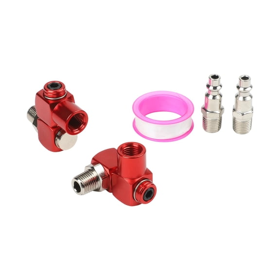 Pneumatic Swivel Coupling Adapter 360 Degree Rotating Air Hose Joint For 1/4 NPT Air Compressor Accessories Quick Connect Prevents Kinks Leak Resistant Aluminum Alloy