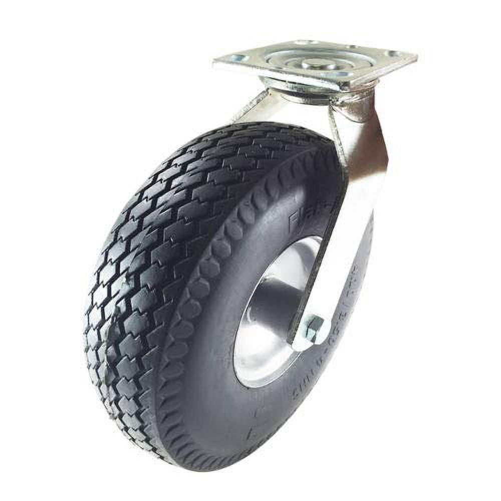 Roue De Chariot Pneumatique Rigide 10x3.5 Pouces - Pneu Plat à Mousse (Flat-Free), Pour Charges Lourdes