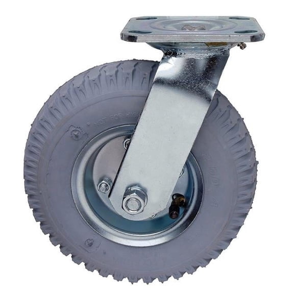 Pneumatic Wheel One Swivel Plate Caster - 8 in.