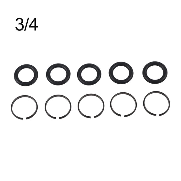 Pneumatic for Wrench Socket Retainer Rings with O-Rings, 5 Sets for Optional 3/8 or 1/2 or 3/4 or 1 Inch Air for Wrenches for Secure Socket Attachment in Automotive and Workshop Use(3/4)
