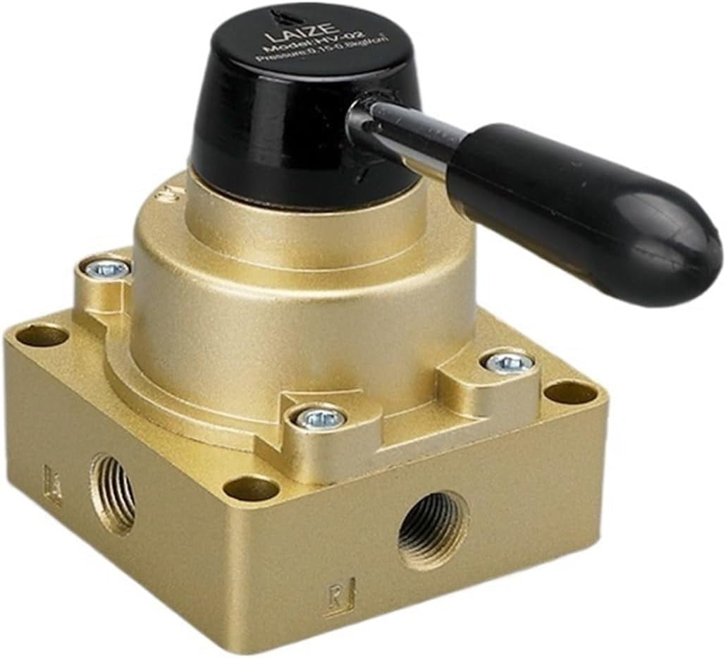 Pneumatic threeposition fourway handturn valve HV02/03/04 manual