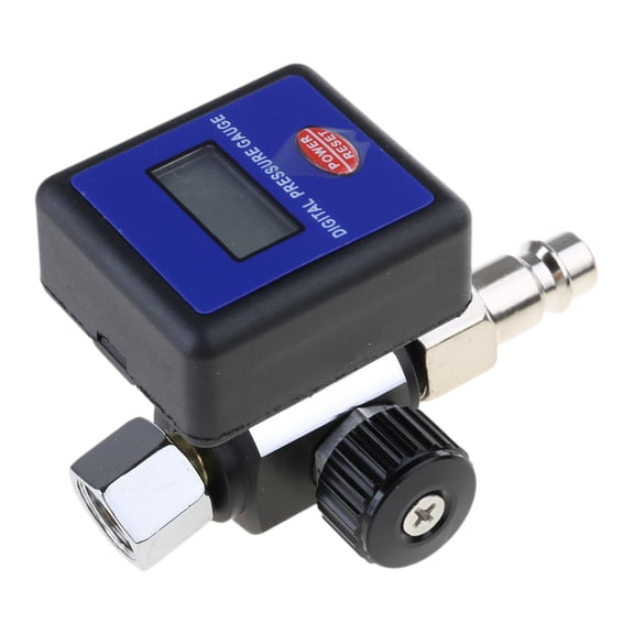 PneumaticAir Regulator Control Valves Digital Pressure Gauge Regulating 1/4in for Guns Air Pressure Regulator