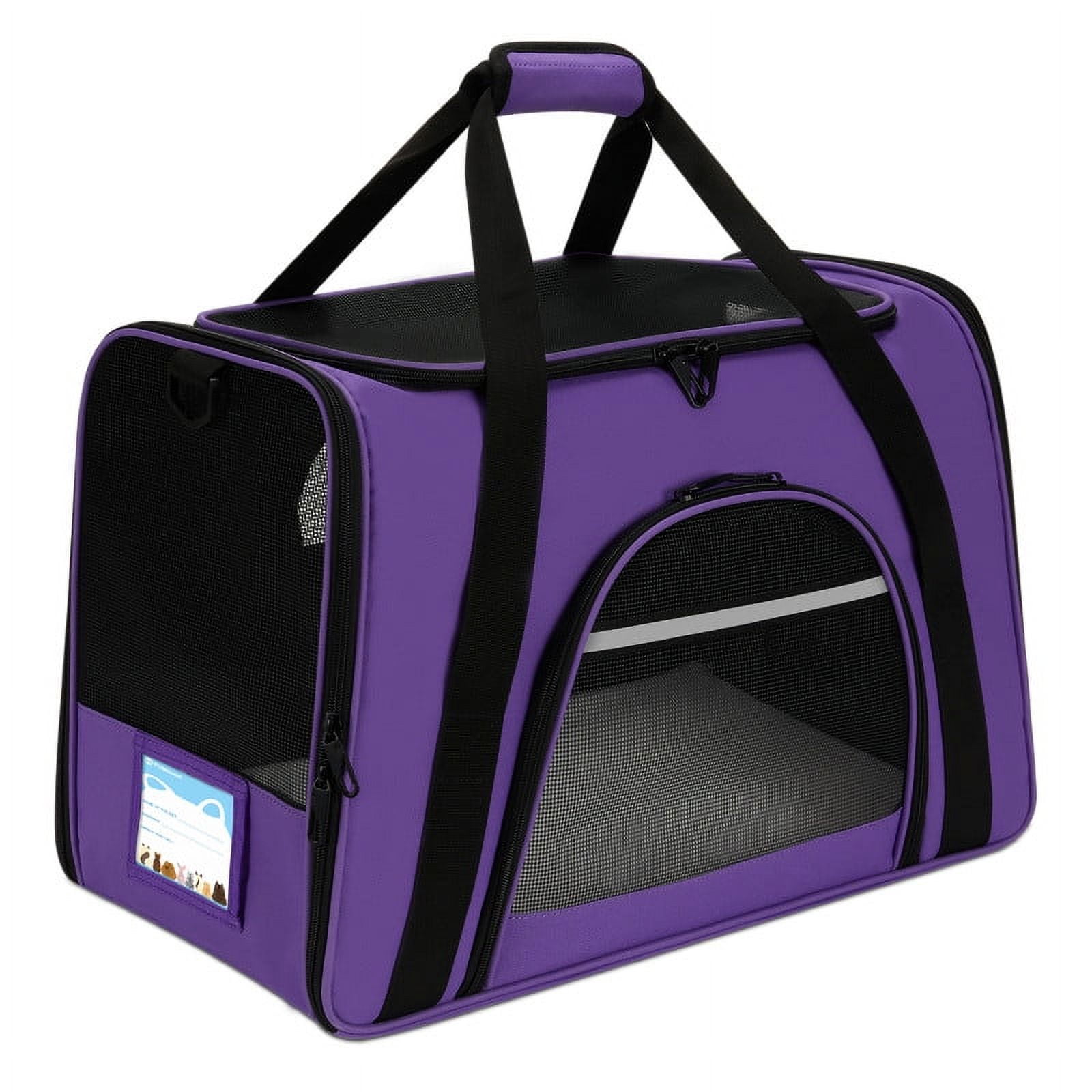 BurgeonNest Cat Carriers for Medium Cats Under 25 lbs, Pet Carrier for Cats  with Unique Side Bag,Top Load Small Pet Carrier Soft-Sided Escape Proof