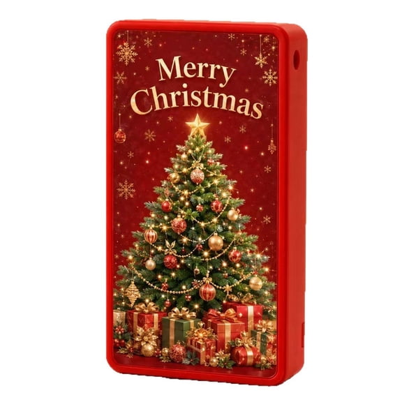 Pnmtdaia Christmas Tree Pattern Remote Control Money Pulling Device Creative Surprise Cash Dispenser Decorative Red Christmas Money Box For Holiday Fun Gift Party Props