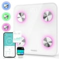 thumbnail image 1 of Pnnied Body Fat Scale,Digital Bathroom Scale for Weight, Scale with BMI, Body Fat, Muscle Mass, Body Composition Analysis, Highly Accurate Bluetooth Scale with APP(White), 1 of 7