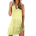 thumbnail image 1 of Pntutb Best Fashion Women Sexy Round Neck Print Dresses Summer Sleeveless Pullover Dress, 1 of 6
