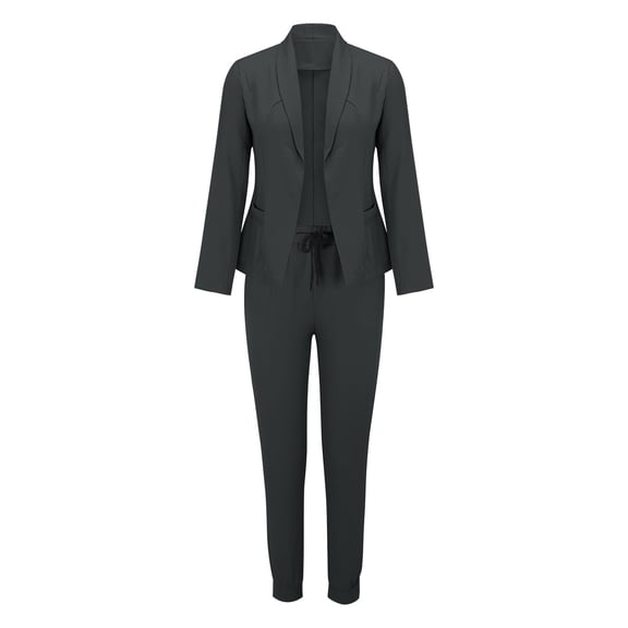 Pntutb Best Womens Long Sleeve Solid Suit Pants Casual Elegant Business Suit Sets