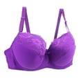 thumbnail image 1 of Pntutb Bras for Women Seamless Push Up Lace Sports Bra Comfortable Base Tops Underwear Purple M, 1 of 6