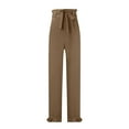 thumbnail image 1 of Pntutb Clearance Womens High Waist Tie Up All Match Casual Corset Womens Trousers Pants, 1 of 5