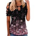 thumbnail image 1 of Pntutb Ladies Clothes,Womens Funny Print Loose Fit Tee Blouses Print O-Neck Shirt, 1 of 6