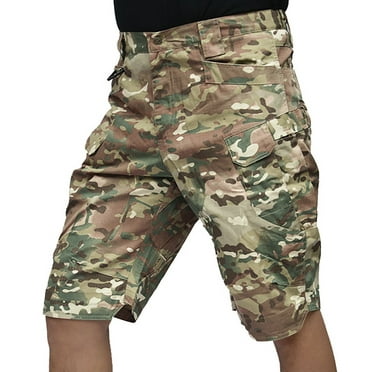 AOOCHASLIY Men's Shorts Classic Twill Work Wear Combat Cargo Pants ...