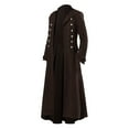 thumbnail image 1 of Pntutb Mens Clearance,Men Steampunk Gothic Costume Vintage Windbreaker Halloween Coats, 1 of 6