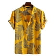 thumbnail image 1 of Pntutb Mens,Men Spring Summer Casual Slim Print Short Sleeve Beach Shirts Tops Blouse, 1 of 6