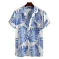thumbnail image 1 of Pntutb Mens,Men Spring Summer Casual Slim Print Short Sleeve Beach Shirts Tops Blouse, 1 of 6