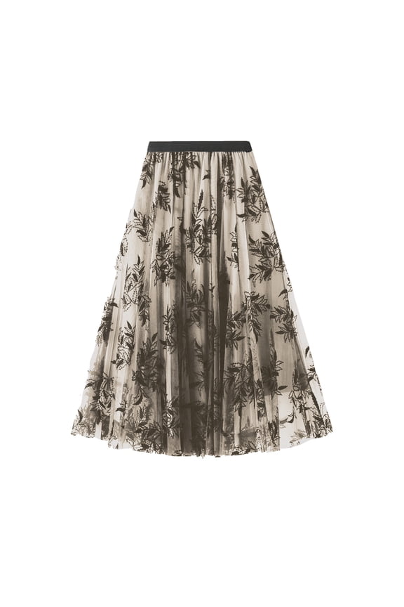 Pntutb Skirts for Women Casual Summer Solid Elastic Waist Flax A-Line Ankle Skirt