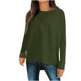 thumbnail image 1 of Pntutb Woman Long Sleeve Capless Solid Color Fashion Commuting Fallow Comfort Tops for Winter, 1 of 5