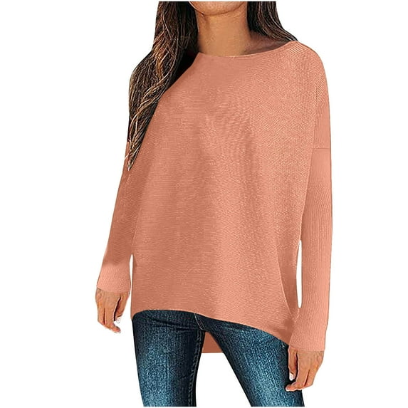Pntutb Woman Long Sleeve Capless Solid Color Fashion Commuting Fallow Comfort Tops for Winter