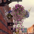 thumbnail image 1 of Simulated Flower Violet Green Silk Flower Wall Hanging -Border Rattan Hanging Basket Ceiling Decoration, 1 of 5