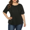 thumbnail image 1 of Pntutb Plus Size Women's Casual Summer Short Sleeve T Shirt Tops Blouse, 1 of 5