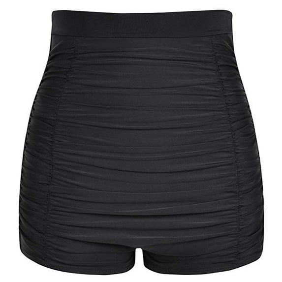 Patlollav Women Plus Size High Waist Bikini Bottoms Swim Briefs Beach Shorts Ruched Bottom