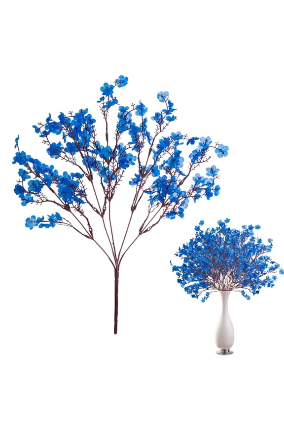 5-Forked Starlet Simulation Flower Wedding Hand Holding Flower Photography Props Home Furnishings Flower Arrangement Table Decoration Dark Blue