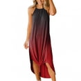 thumbnail image 1 of Pntutb Women's Maxi Dresses Summer Cross Rounk Neck Sleeveless Beach Long Dress, 1 of 6