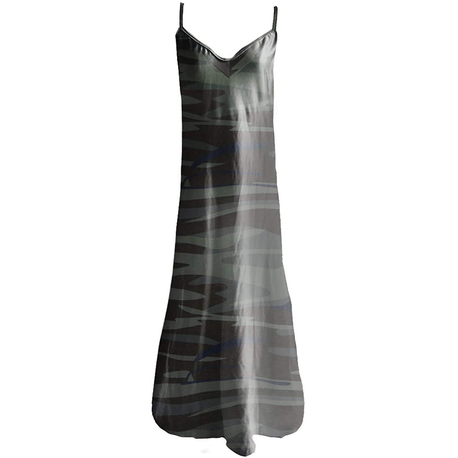 Slash Dots Camouflage Casual Loose Maxi Dress-PS main image 0