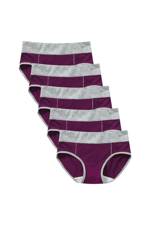 Pntutb Women's Solid Color Patchwork Briefs Panties Underwear Knickers Bikini Underpants