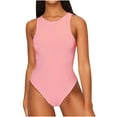 thumbnail image 1 of Pntutb Womens,Fashion Sexy Women's O-Neck Sleeveless Slim Ladies Bodysuit Solid Jumpsuit Special Offers, 1 of 6