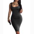 thumbnail image 1 of Pntutb Womens,Fashion Women's Solid Sexy Tank Dress Sleeveless Basic Midi Club Dress Special Offers, 1 of 6