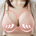 thumbnail image 1 of Pntutb Womens Plus Size Bra Wire Free Underwear One-Piece Bra Everyday Underwear Beige 38, 1 of 6