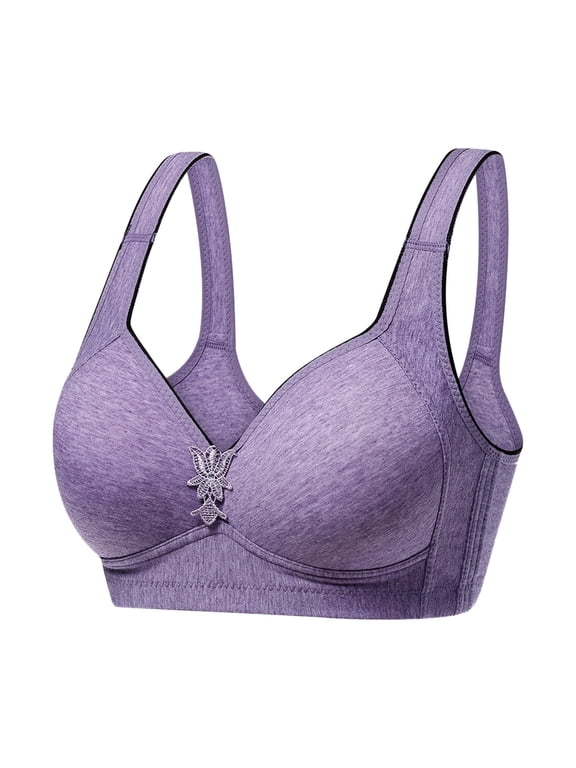Pntutb Womens Plus Size Bra Wire Free Underwear Onepiece Bra Everyday Underwear Bras