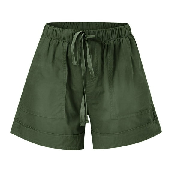 Patlollav Womens Comfy Drawstring Casual Elastic Waist Loose Shorts Pants