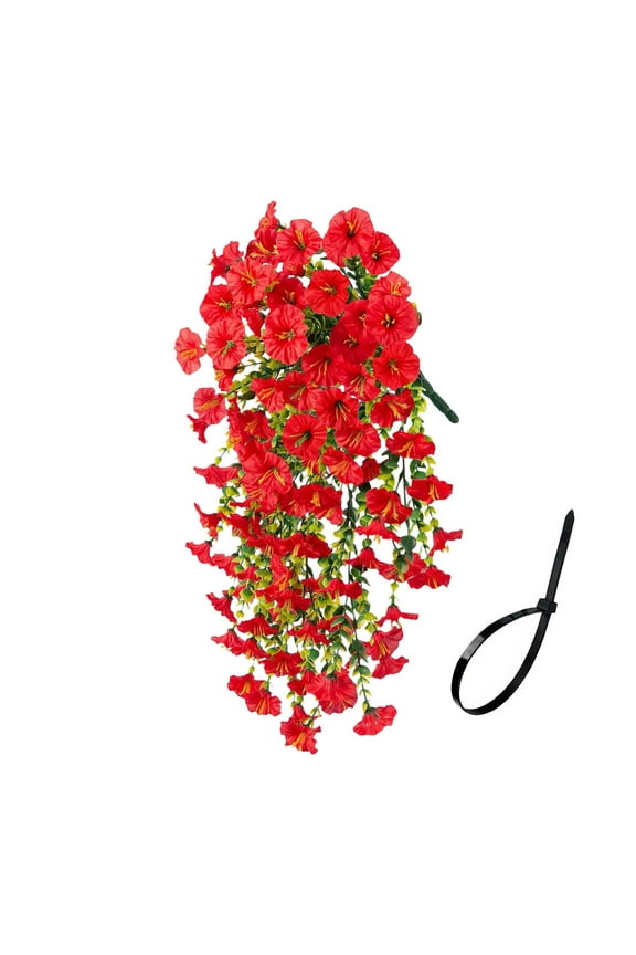 Artificial Trumpet Flower Home Wedding Artificial Flowers Courtyard Wall Hanging Vine Red