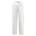 thumbnail image 1 of Pntutb Womens Plus Size Casual Solid Color Pockets Buttons Elastic Waist Comfortable Straight Pants, 1 of 6