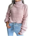 thumbnail image 1 of Pntutb Womens Plus Size Fashion Casual Long Sleeve Hollow Out Base Knitted Sweater, 1 of 6