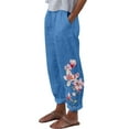 thumbnail image 1 of Pntutb Womens Plus Size Summer Casual Loose Cotton and Linen Pocket Printing Trousers Pants, 1 of 6