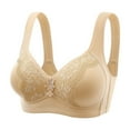 thumbnail image 1 of Pntutb Womens Plus Size Women Solid Color Comfortable Hollow Out Perspective Bra Underwear No Rims Beige M, 1 of 5